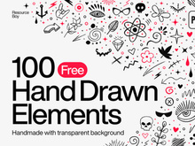 100 Free PNG Hand Drawn Elements