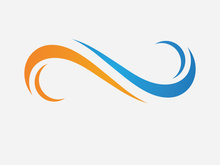 Infinity icon, vector template design