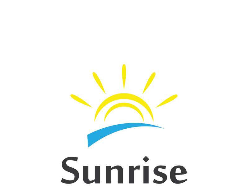 Creative and unique sun logo design.