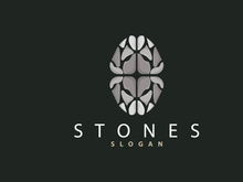 Stone Logo, Premium Elegant Design, Stone Balance Vector