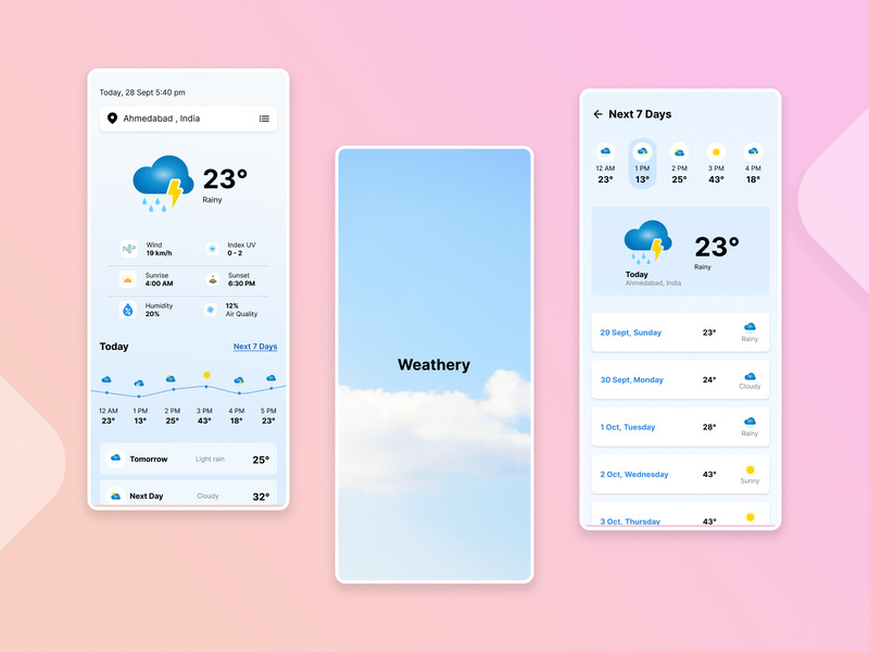 Weather Mobile App Design