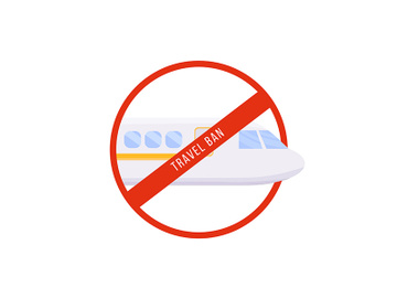 Travel ban cartoon vector illustration preview picture