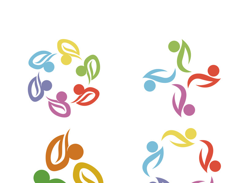 People icon work group vector illustration design