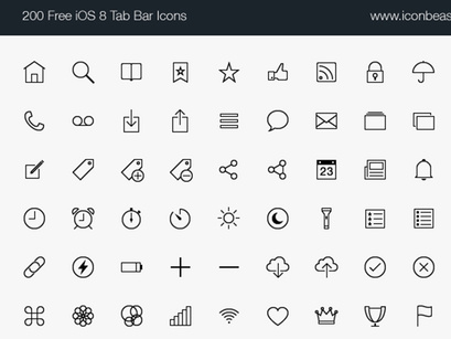 500 Free IOS Tab Bar Icons