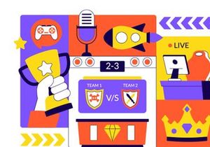 10 Online Gaming Esports Arena Illustration