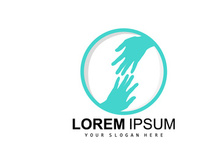 Hand Logo, Teamwork Vector, Team Company Design, Body health, Hand Care, Recycling