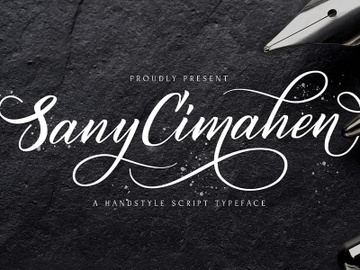 Sany Cimahen - Handwritten Font preview picture