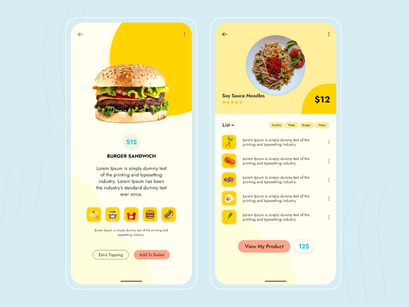 Online Food Mobile app design