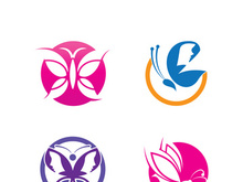 Butterfly logo icon vector design illustration