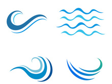 Water wave icon vector