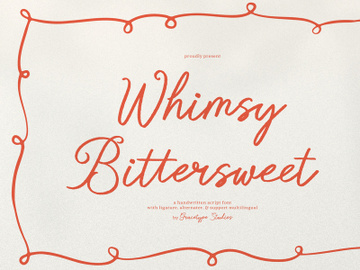 Whimsy Bittersweet | Handwritten Script preview picture
