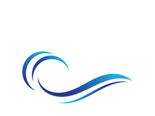 Water wave icon vector illustration design logo