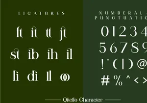 Qitello Ligature Serif Typeface