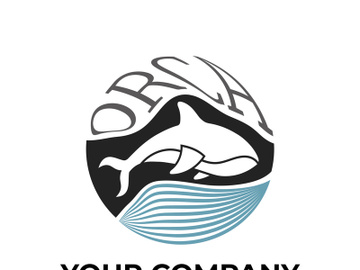 Orca whale logo preview picture