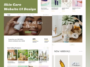 Skin Care Website UI Design preview picture