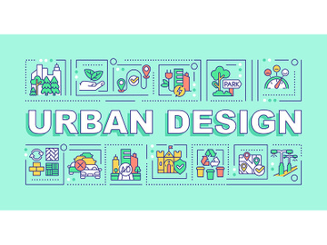 Urban design word concepts mint green banner preview picture