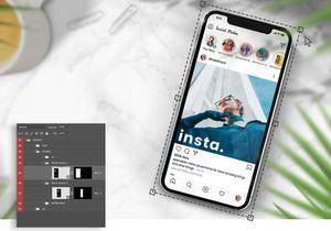 Instagram Phone Mockup PSD