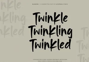 Blinking - Handwritten Font