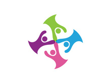 Community peole team group colorful logo