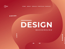 Red Orange Abstract fluid wave