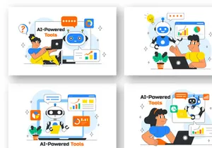 10 AI Powered Tools Illustration