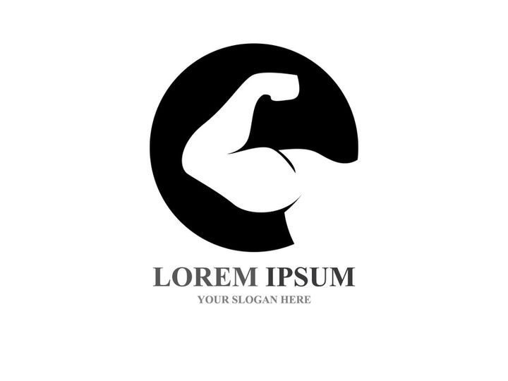 Vector object and Icons for Sport Label  Gym Badge  Fitness Logo Design