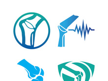 Joint bones vector logo design for orthopedic clinics and diagnostic centers