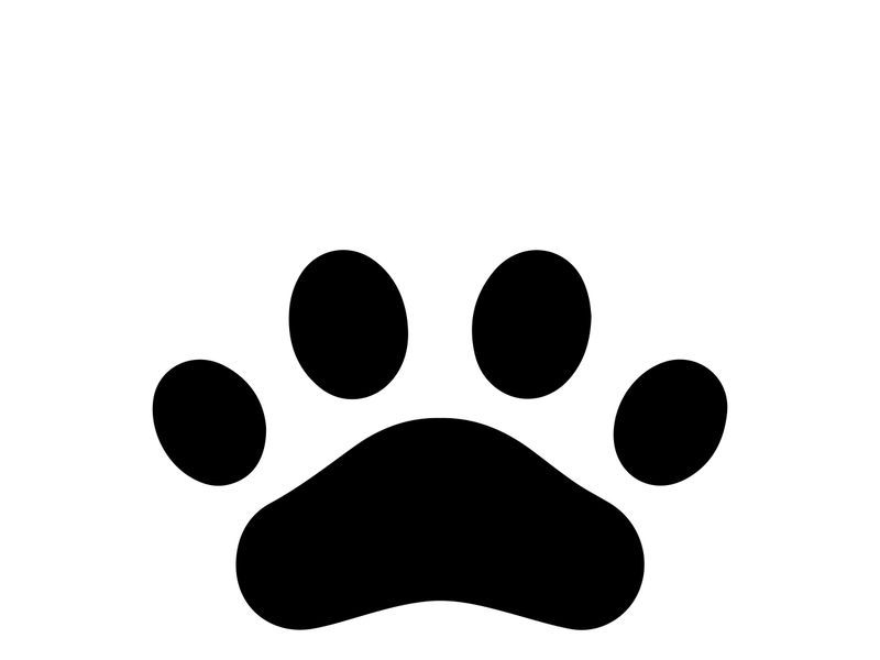 Minimal Dog Paw Print Logo