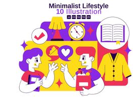 10 Minimalist Lifestyle Vector Illustration preview picture