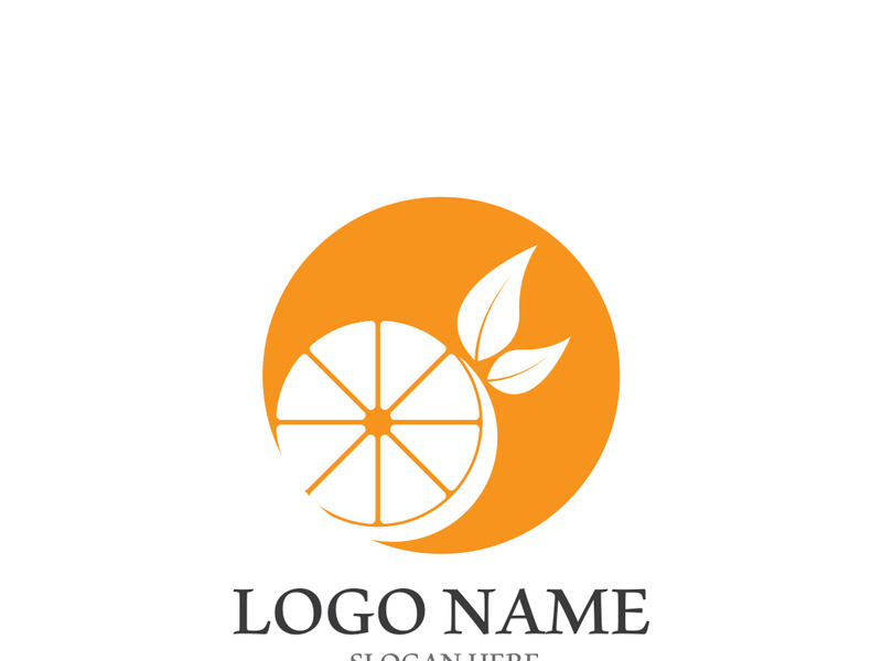 Orange logo design vector icon illustration design