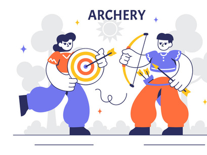10 Archery Sport Illustration