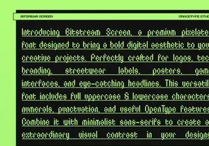 Bitstream Screen | Pixelated Font