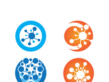 Molecule symbol logo template vector illustration design