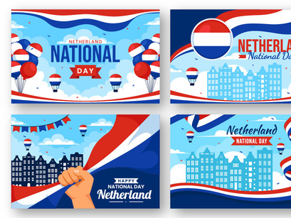 12 Netherlands National Day Illustration