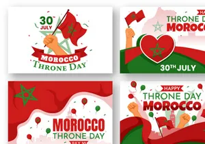 12 Morocco Throne Day Illustration