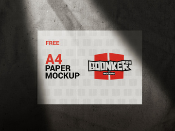 Free A4 Paper Mockup preview picture