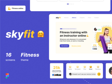 WebSite Template Skyfit For Figma And Photoshop preview picture