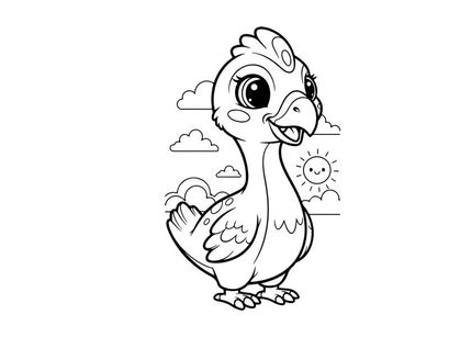 Cute chick hatching sunny day vector illustration flat design