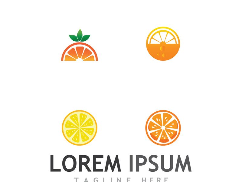 Fresh citrus fruit logo design.