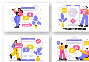 12 Language Translation Service Illustration