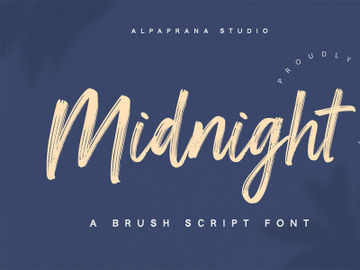 Midnight - Brush Script Font preview picture