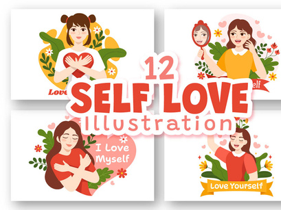 12 Women Self Love Illustration