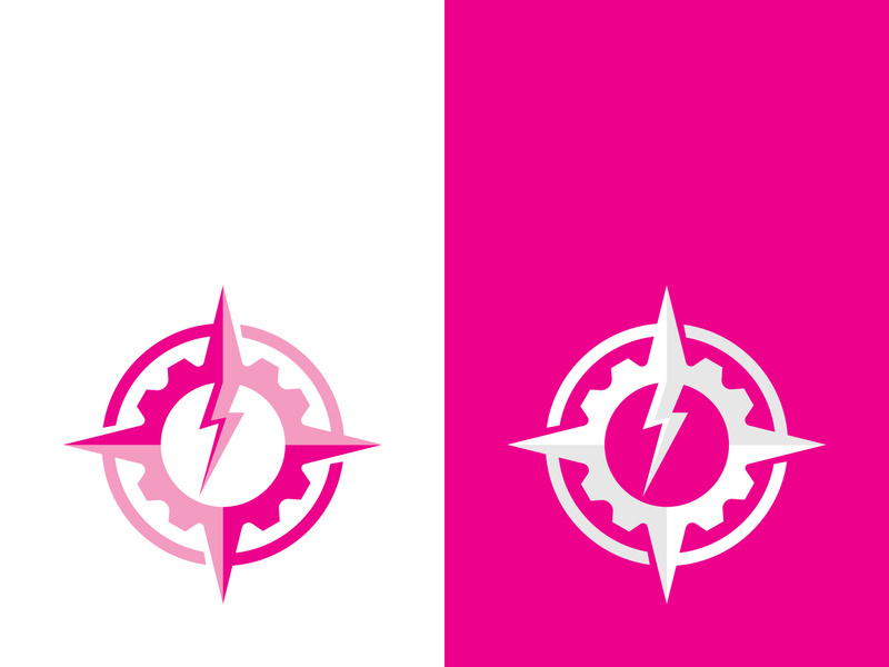 Compass logo template vector icon illustration design