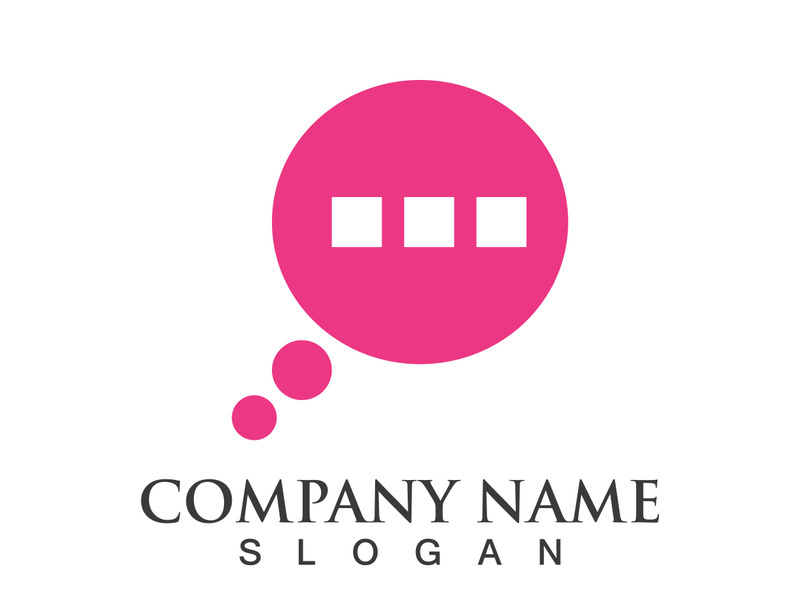 Speech bubble icon logo template vector illustration