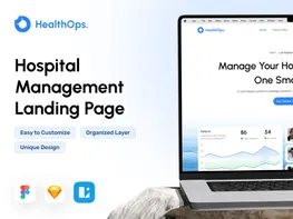 HealthOps - Hospital Management Dashboard Landing Page preview picture