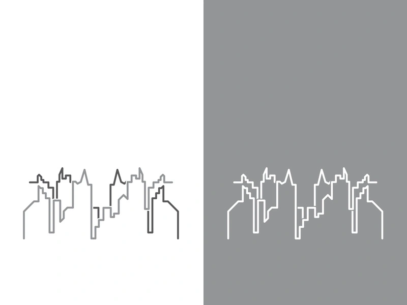 Modern city skyline icon silhouette vector illustration design