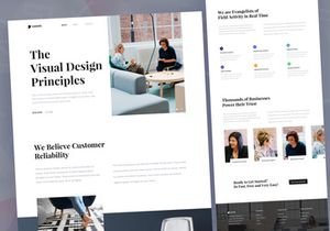 Visual Design Consultancy Landing page