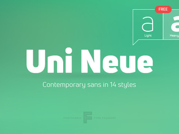 Uni Neue - Free Font preview picture