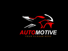 Motorcycle Logo, MotoSport Vehicle Vector, Design For, Automotive