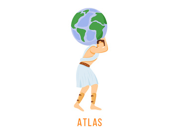 Atlas flat vector illustration preview picture